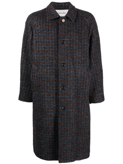 Andersson Bell Blue Checked Single-breasted Coat