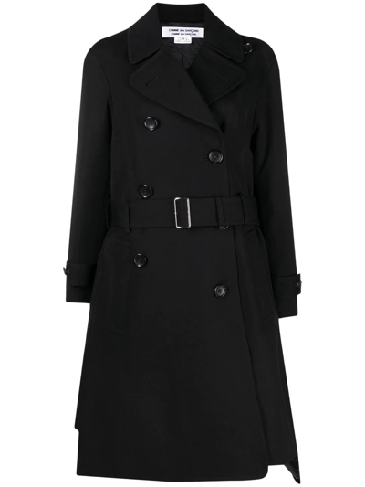 Comme Des Garçons Comme Des Garçons Double-breasted Coat In Black