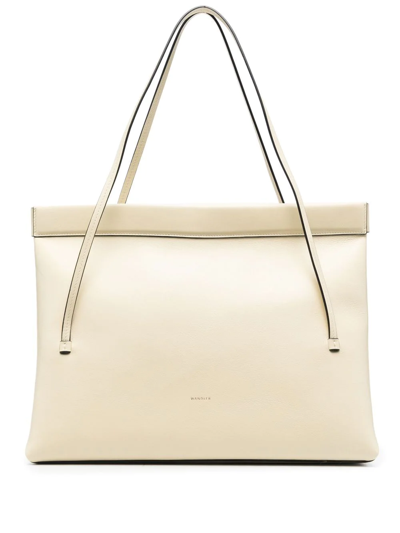 Wandler Large Flat-handle Tote Bag In Shell