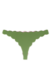 Marysia Antibes Scallop-edge Bikini Bottoms In Green
