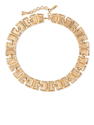 Pre-owned Monet 1970s Charm Necklace In Gold