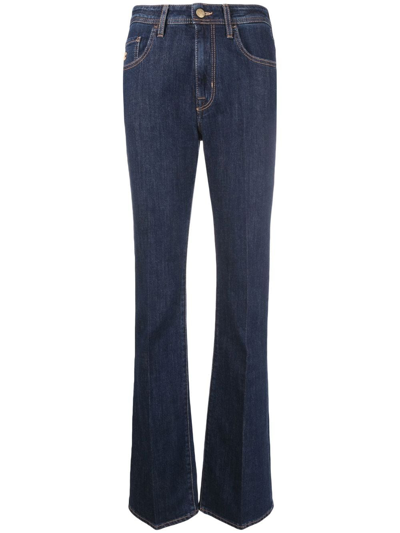 Jacob Cohen High-waisted Straight-leg Jeans In Blau