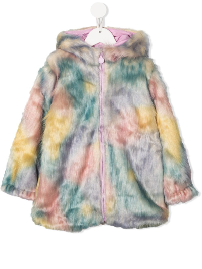 Stella Mccartney Kids' Faux Fur Jacket In Multicolor