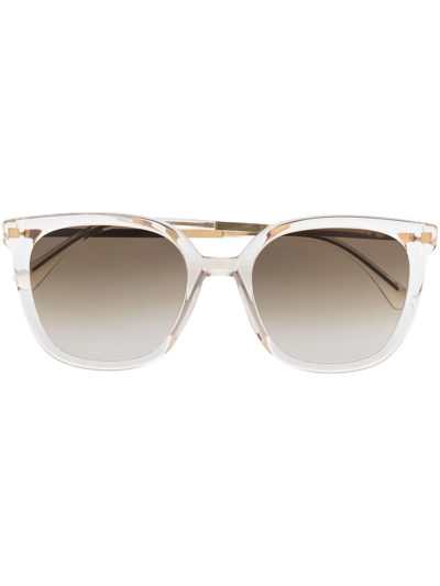 Mykita Transparent Square-frame Sunglasses In White