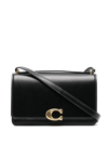 COACH LOGO-PLAQUE LEATHER SHOULDER BAG