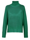 ALLUDE GREEN WOOL CASHMERE SWEATER