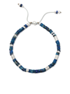 Mcohen Sterling Silver Lazulio Lapis Beaded Bracelet In Silver