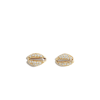 Sydney Evan 14kt Yellow Gold Cowrie Shell Diamond Stud Earrings In Yellow Gold