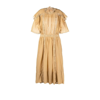 ISABEL MARANT ÉTOILE NEUTRAL GALINA RUFFLE MIDI DRESS,RO219922A039E17849316