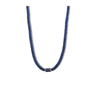 Luis Morais 14kt Yellow Gold Beaded Lapis Lazuli Choker Necklace