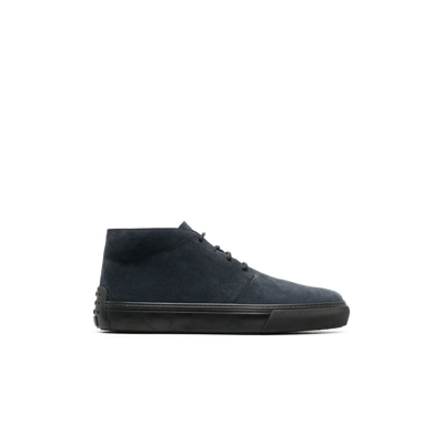Tod's Blue Suede Desert Boots