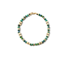 Luis Morais 14k Yellow Gold Diamond And Malachite Beaded Bracelet In Gold