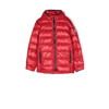 CANADA GOOSE TEEN RED CROFTON HOODED QUILTED JACKET,5460Y17910726