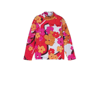 Erl Floral Turtleneck Cotton Jersey Top In Red