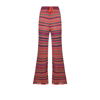 Marques' Almeida Orange Striped Ribbed Knit Trousers In Multi Stripe