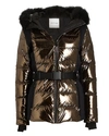 YVES SALOMON SHEARLING-TRIMMED QUILTED DOWN COAT
