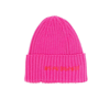 Ruslan Baginskiy Pink Logo Ribbed Knit Beanie Hat In Pink