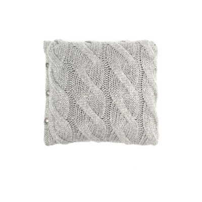 Brunello Cucinelli Grey Cable Knit Cashmere Cushion