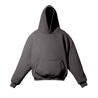 Pre-owned Yeezy Gap Engineered By Balenciaga Logo Shrunken Hoodie 'dark Grey'
