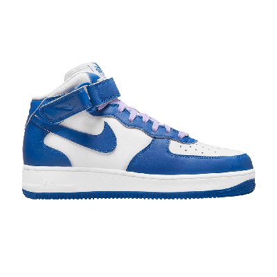 Pre-owned Nike Wmns Air Force 1 '07 Mid 'military Blue Doll' In White