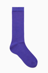 Cos Wool Socks In Blue