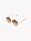 Chloé Lunettes De Soleil Celeste Femme Or Taille Onesize 100% Nickel In Or
