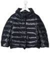 Herno Teen Concealed Fastening Padded Jacket In Blue
