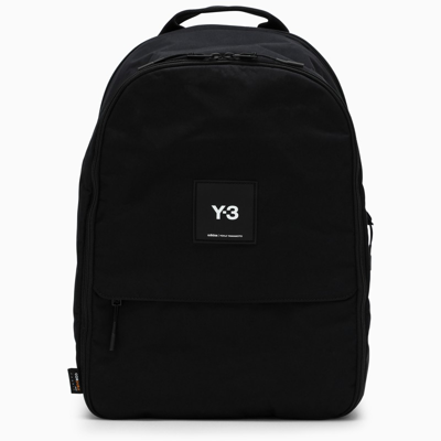 Y-3 Black Tech Backpack With Logo