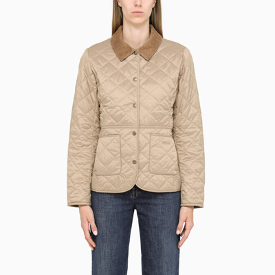 Barbour Beige Padded Jacket In Pink