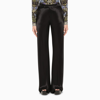 ETRO BLACK SATIN FLARED TROUSERS