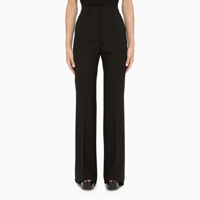 Sportmax Black Wool Bell-bottom Trousers