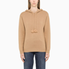 MAX MARA CAMEL-COLOURED WOOL AND CASHMERE HOODIE