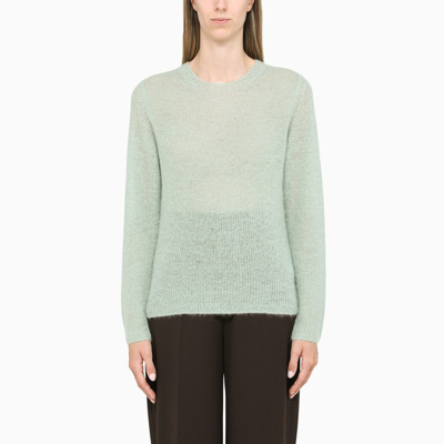 Vince Mint-coloured Mohair And Alpaca Crew Neck Jumper In Green