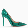 GIANVITO ROSSI GIANVITO 105 METALLIC GREEN HIGH HEELS,G28470MET/L_GIANV-DARG_500-40