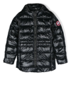 Canada Goose Black Crofton Hooded Quilted Jacket In Black