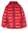 Canada Goose Teen Red Crofton Hooded Quilted Jacket