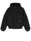 Canada Goose Unisex Rundle Hooded Bomber Jacket - Big Kid In Black