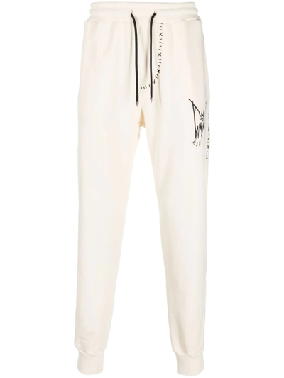 Mjb Marc Jacques Burton Graphic-print Track Trousers In Neutrals
