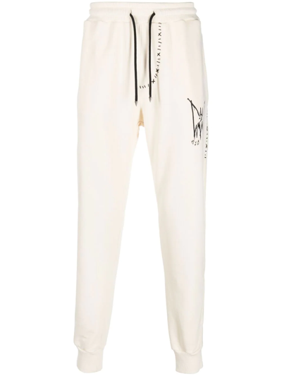 Mjb Marc Jacques Burton Graphic-print Track Pants In Neutrals