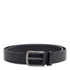 Hugo Boss Jor-v Italian-leather Belt With Logo-engraved Buckle Colou In Black