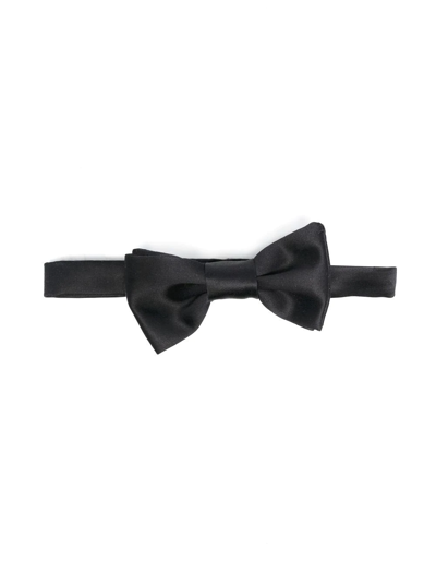 Brunello Cucinelli Kids' Silk-blend Bow Tie In Black