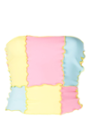 Sherris Ruffle Panelled Bandeau Top In Multicolour