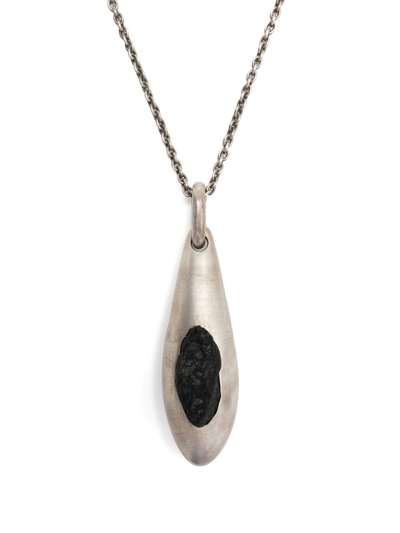 Parts Of Four Chrysalis Tektite Pendant Necklace In Silver