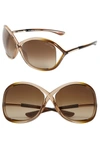 Tom Ford Whitney Cross-bridge Sunglasses, Rose/brown