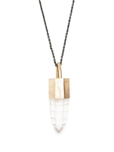 Parts Of Four Talisman Quartz Pendant Necklace In Black