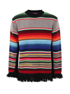 Junya Watanabe Striped-knit Crew-neck Jumper In Multicolor