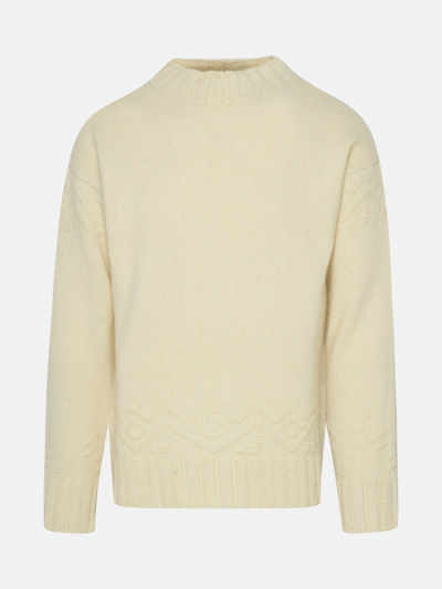 Etro White Wool Blend Cratere Sweater In Grey