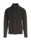 BARBOUR LOGO PATCH KNITTED CARDIGAN