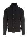 Barbour Logo Patch Knitted Cardigan In Ny91