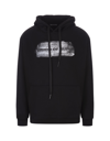 Vision Of Super Man Black Hoodie With Silver Coated Logo In Nero